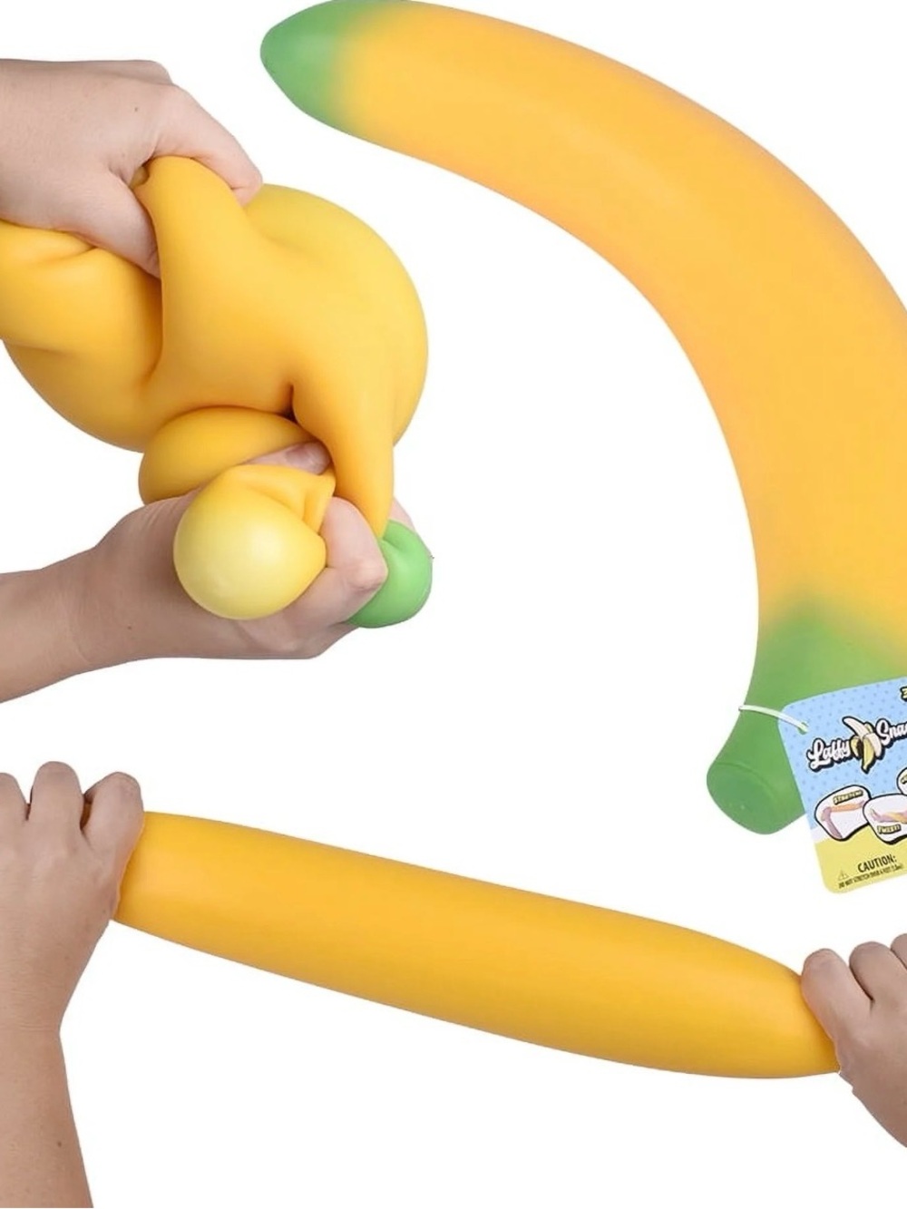 Toymendous Laffy Snacks Banana Squishy Stress Ball Toy Kids TikTok Viral NEW